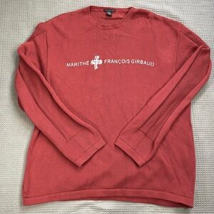 Vintage Marithe + Francois Girbaud Sweater XXXL 3XL Mens Knit Crewneck Red